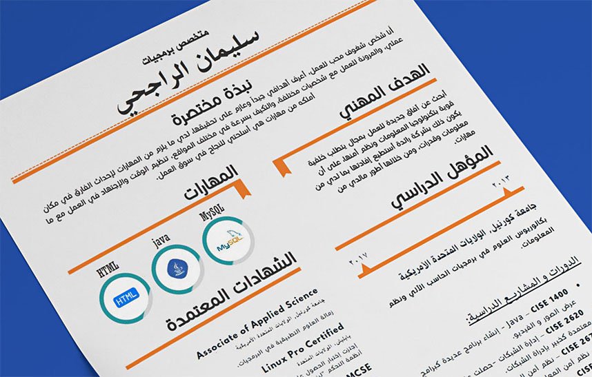 Echo - Beautiful Editable Arabic Resume Template - Resumes Mag | Resume ...