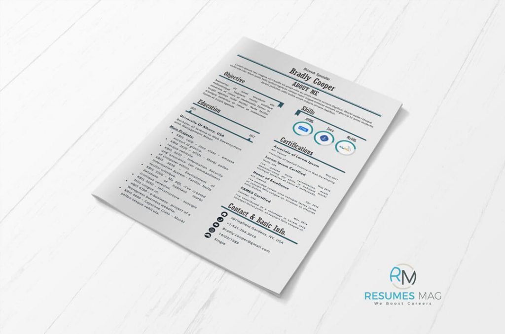 Dark Blue Infographic Resume Template