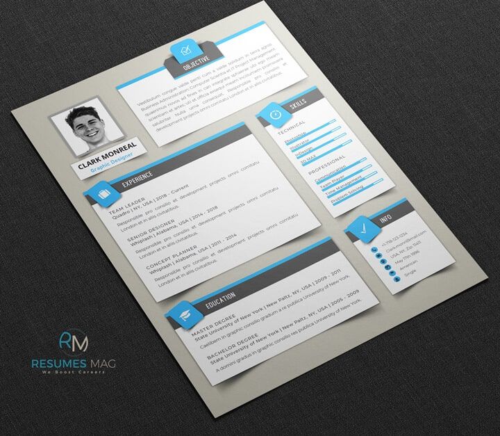 Sombra Modern English Resume Template